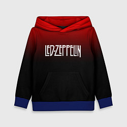 Толстовка-худи детская Led Zeppelin, цвет: 3D-синий