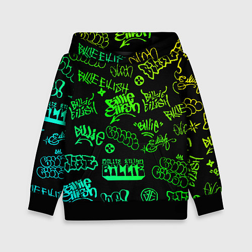 Детская толстовка BILLIE EILISH: Grunge Graffiti / 3D-Черный – фото 1