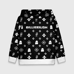 Толстовка-худи детская Billie Eilish: Black Pattern, цвет: 3D-белый