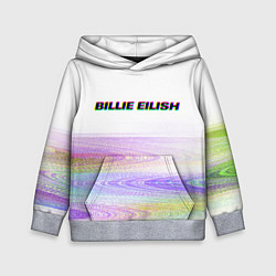 Толстовка-худи детская BILLIE EILISH: White Glitch, цвет: 3D-меланж