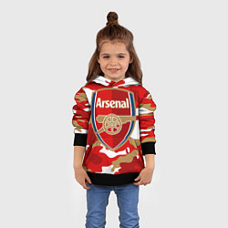 Толстовка-худи детская Arsenal, цвет: 3D-черный — фото 2