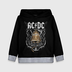 Толстовка-худи детская ACDC - hells bells, цвет: 3D-меланж