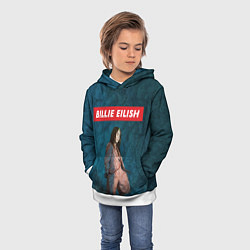 Толстовка-худи детская BILLIE EILISH, цвет: 3D-белый — фото 2