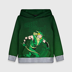 Толстовка-худи детская Green Arrow цвета 3D-меланж — фото 1