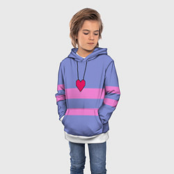 Толстовка-худи детская UNDERTALE FRISK, цвет: 3D-белый — фото 2