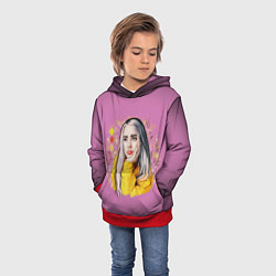 Толстовка-худи детская BILLIE EILISH, цвет: 3D-красный — фото 2