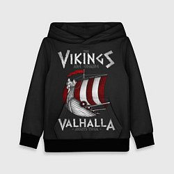 Толстовка-худи детская Vikings Valhalla, цвет: 3D-черный