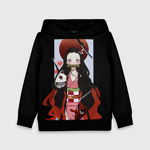 Детская толстовка Клинок рассекающий демонов / 3D-Черный – фото 1