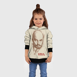 Толстовка-худи детская Ленин, цвет: 3D-черный — фото 2