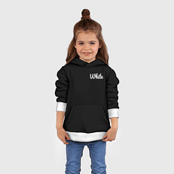 Толстовка-худи детская Белыйwhite, цвет: 3D-белый — фото 2