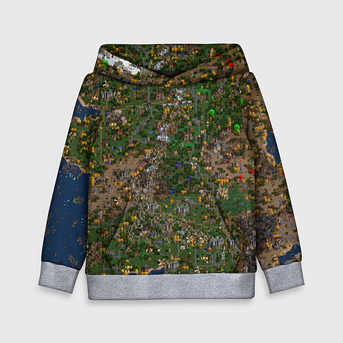 Детская толстовка Карта в Heroes 3 / 3D-Меланж – фото 1