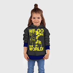 Толстовка-худи детская One Piece We Go World, цвет: 3D-синий — фото 2