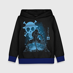Толстовка-худи детская One Piece, цвет: 3D-синий