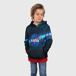 Толстовка-худи детская NASA, цвет: 3D-красный — фото 2