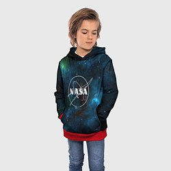 Толстовка-худи детская NASA, цвет: 3D-красный — фото 2