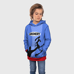 Толстовка-худи детская Archery, цвет: 3D-красный — фото 2