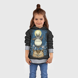 Толстовка-худи детская My Neighbor Totoro, цвет: 3D-меланж — фото 2