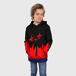 Толстовка-худи детская АлисА, цвет: 3D-синий — фото 2