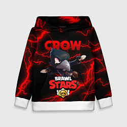 Толстовка-худи детская BRAWL STARS CROW, цвет: 3D-белый