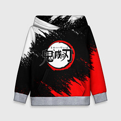 Толстовка-худи детская KIMETSU NO YAIBA, цвет: 3D-меланж