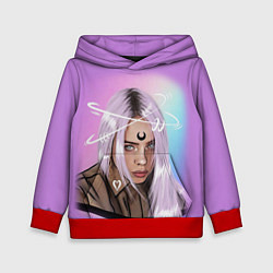 Толстовка-худи детская BILLIE EILISH, цвет: 3D-красный