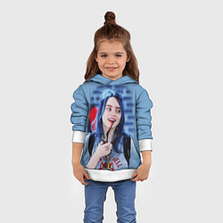 Толстовка-худи детская BILLIE EILISH, цвет: 3D-белый — фото 2