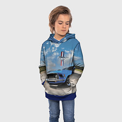 Толстовка-худи детская Mustang, цвет: 3D-синий — фото 2