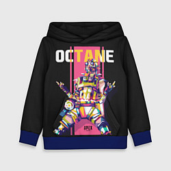 Толстовка-худи детская Apex Legends Octane, цвет: 3D-синий