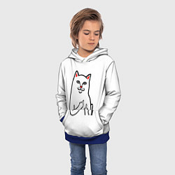 Толстовка-худи детская Meme Cat, цвет: 3D-синий — фото 2