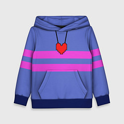Толстовка-худи детская UNDERTALE FRISK ФРИСК, цвет: 3D-синий