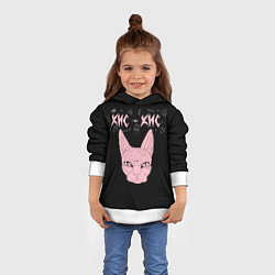 Толстовка-худи детская Кис-Кис, цвет: 3D-белый — фото 2