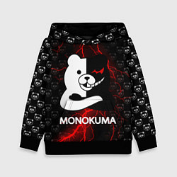 Толстовка-худи детская MONOKUMA, цвет: 3D-черный