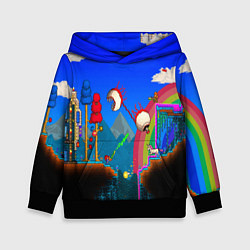 Толстовка-худи детская TERRARIA GAME, цвет: 3D-черный