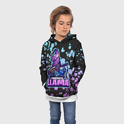 Толстовка-худи детская Fortnite LLAMA, цвет: 3D-белый — фото 2