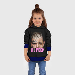 Толстовка-худи детская Lil Peep, цвет: 3D-синий — фото 2