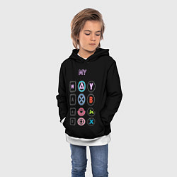 Толстовка-худи детская My Way, цвет: 3D-белый — фото 2