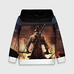 Толстовка-худи детская Sekiro shadows die twice, цвет: 3D-белый