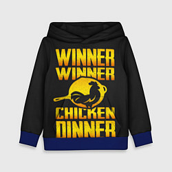 Толстовка-худи детская Winner Chicken Dinner, цвет: 3D-синий