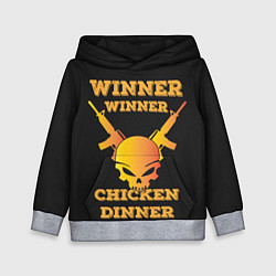 Толстовка-худи детская Winner Chicken Dinner, цвет: 3D-меланж