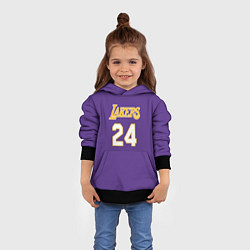 Толстовка-худи детская Los Angeles Lakers Kobe Brya, цвет: 3D-черный — фото 2