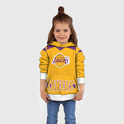 Толстовка-худи детская Los Angeles Lakers, цвет: 3D-белый — фото 2