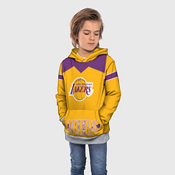 Толстовка-худи детская Los Angeles Lakers, цвет: 3D-меланж — фото 2