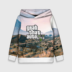 Толстовка-худи детская Grand Theft Auto 5, цвет: 3D-белый