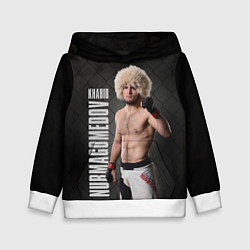 Толстовка-худи детская Хабиб Нурмагомедов, цвет: 3D-белый