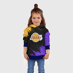 Толстовка-худи детская LA LAKERS, цвет: 3D-синий — фото 2