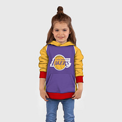 Толстовка-худи детская LA LAKERS, цвет: 3D-красный — фото 2