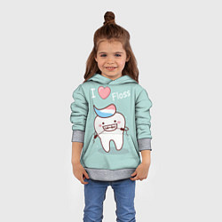 Толстовка-худи детская Tooth, цвет: 3D-меланж — фото 2