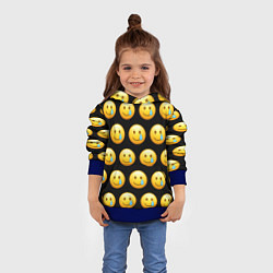 Толстовка-худи детская New Emoji, цвет: 3D-синий — фото 2