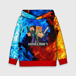 Толстовка-худи детская MINECRAFT, цвет: 3D-красный