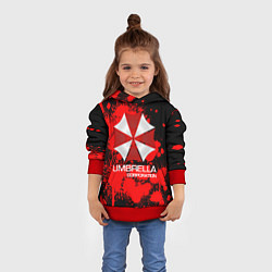 Толстовка-худи детская UMBRELLA CORP, цвет: 3D-красный — фото 2